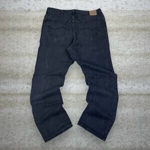 Vintage 90s Lee MR Jeans 38x32 Relaxed Fit Jet Black Wash Denim